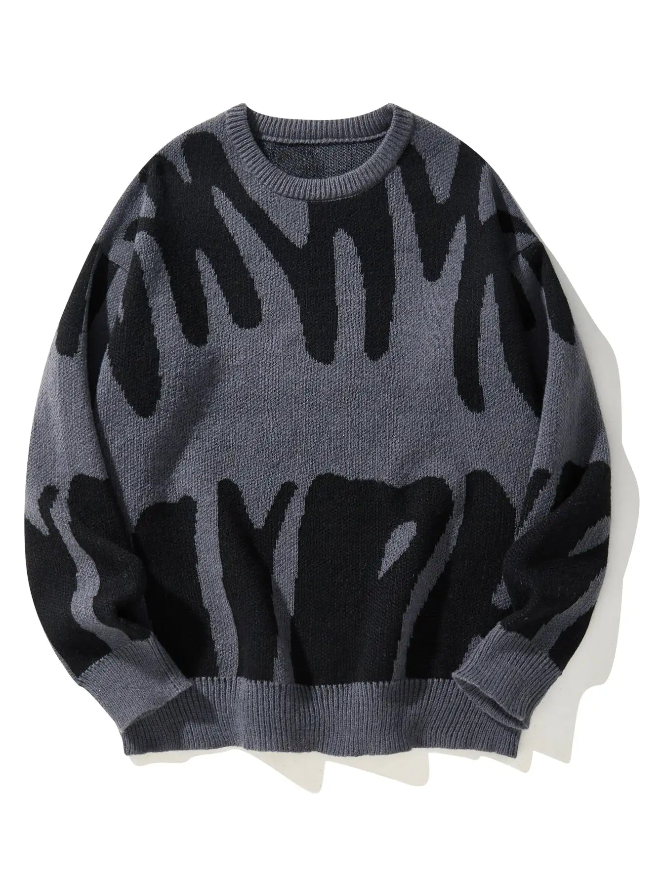 Jacquard Pattern Pullover Sweater 