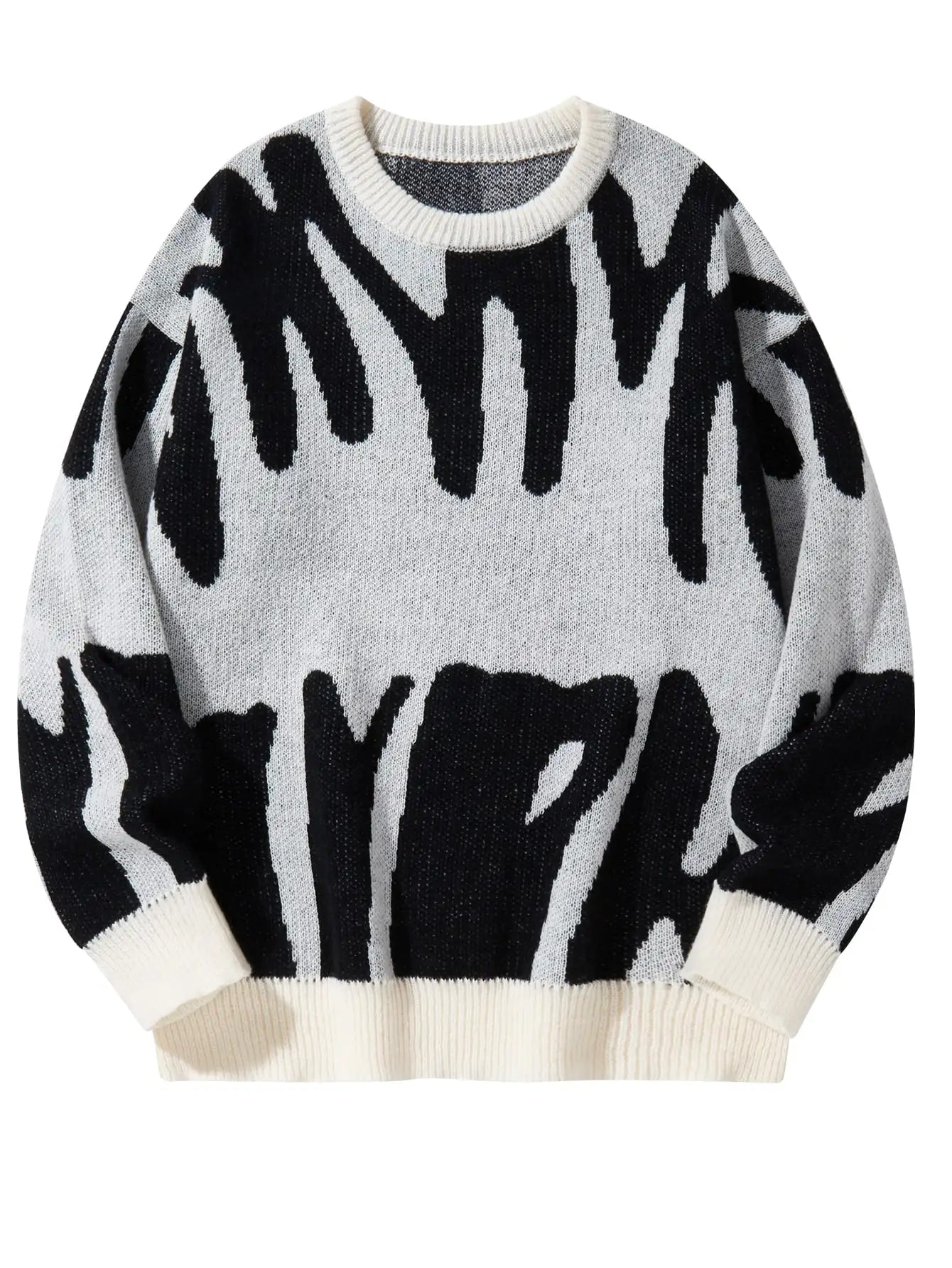 Jacquard Pattern Pullover Sweater 