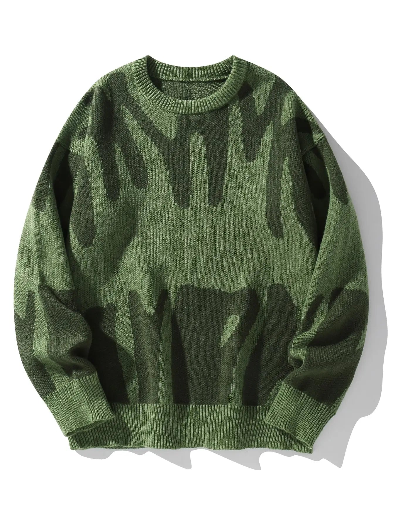 Jacquard Pattern Pullover Sweater 