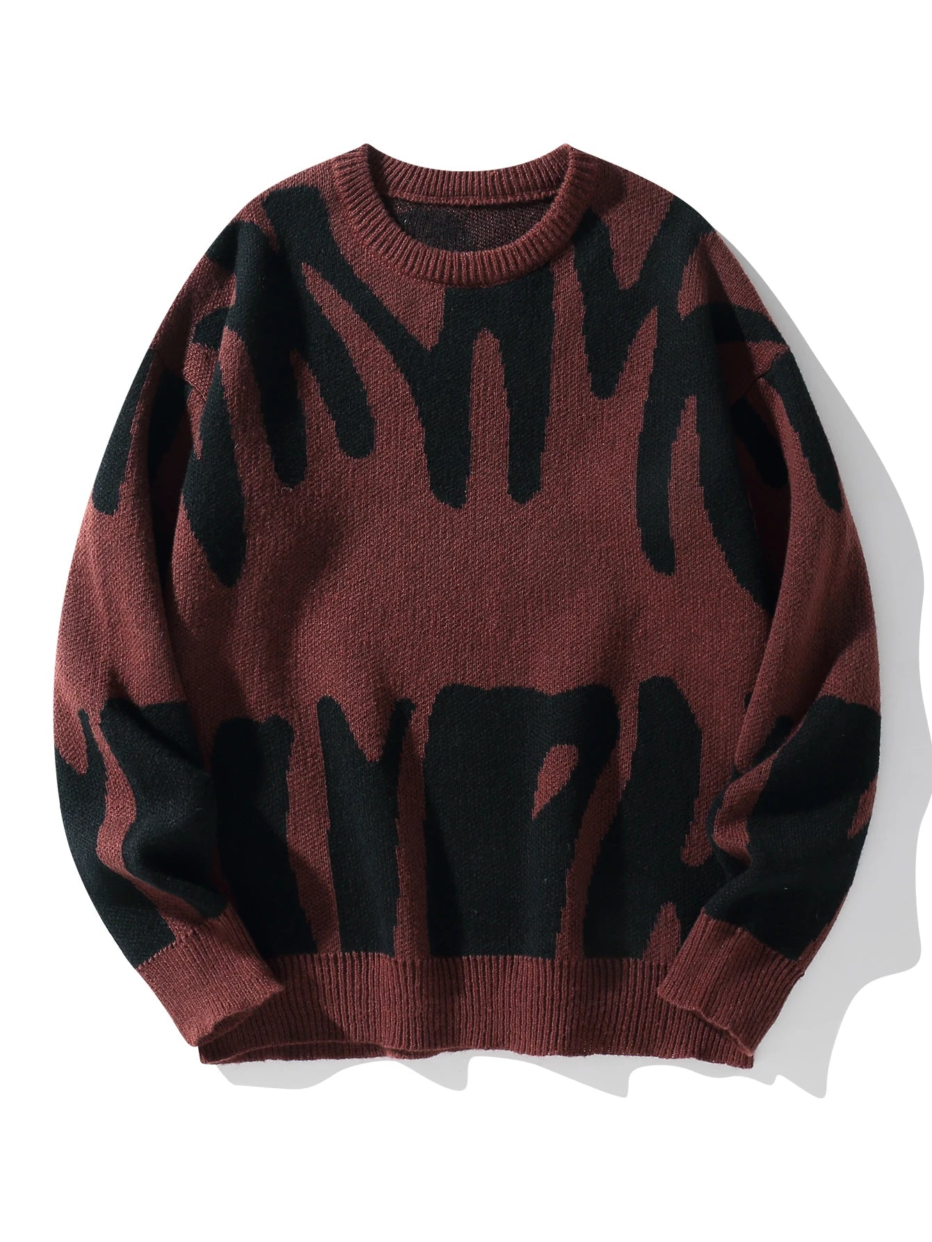 Jacquard Pattern Pullover Sweater 