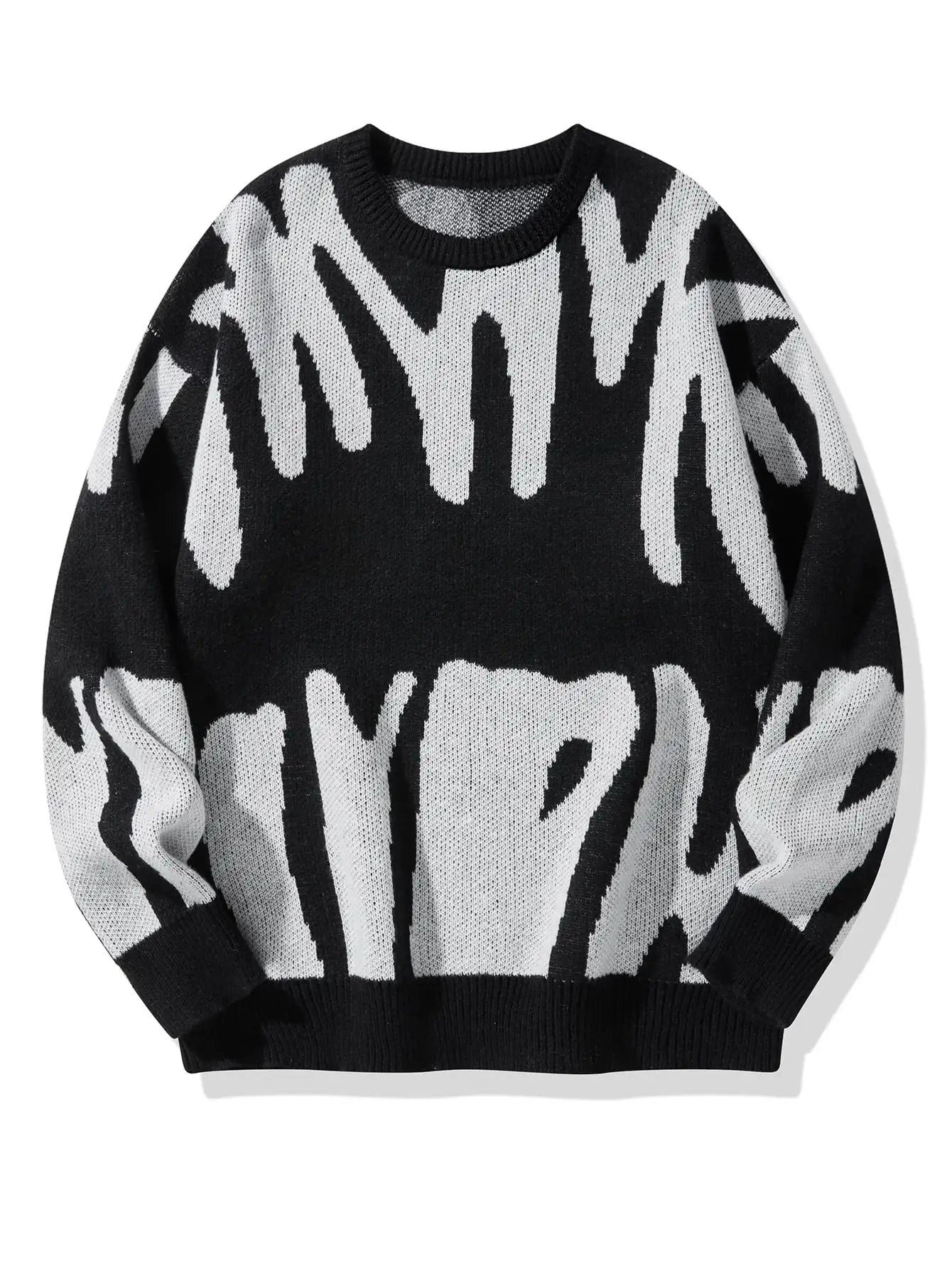 Jacquard Pattern Pullover Sweater 